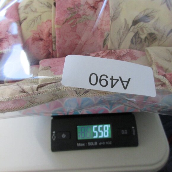 eeSome Ruffle Maxi Dress M Pink Floral Tiered V Neck Long Sleeve Beach Boho 558 - Picture 10 of 10